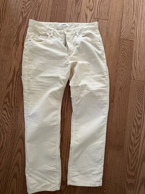 Isabel Marant Etoile Women's Ankle Cropped Corduroy jeans in Off-White sz38 /26
